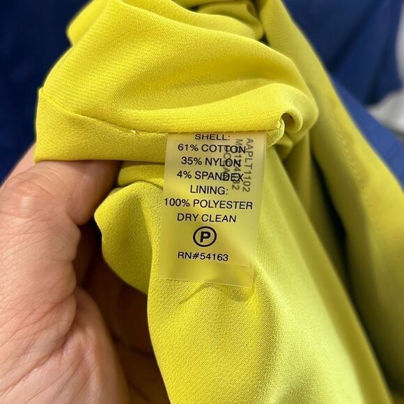 Marc New York Andrew Marc Bodycon Shift Dress Stitching Details Cap Sleeves Blue - Picture 12 of 16